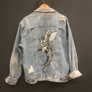 LF furst of a kind vintage denim jacket